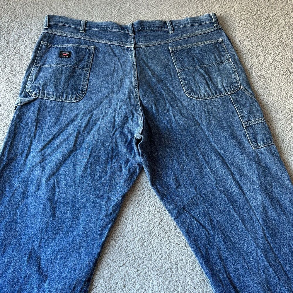 Vintage Wrangler Hero Jeans Mens 42x30‎ Fits 44x30 Blue Carpenter Denim USA Work